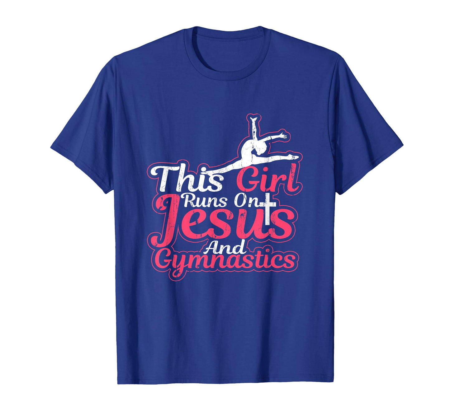 This Girl Runs On Jesus And Gymnastics T Shirt Christian Gym