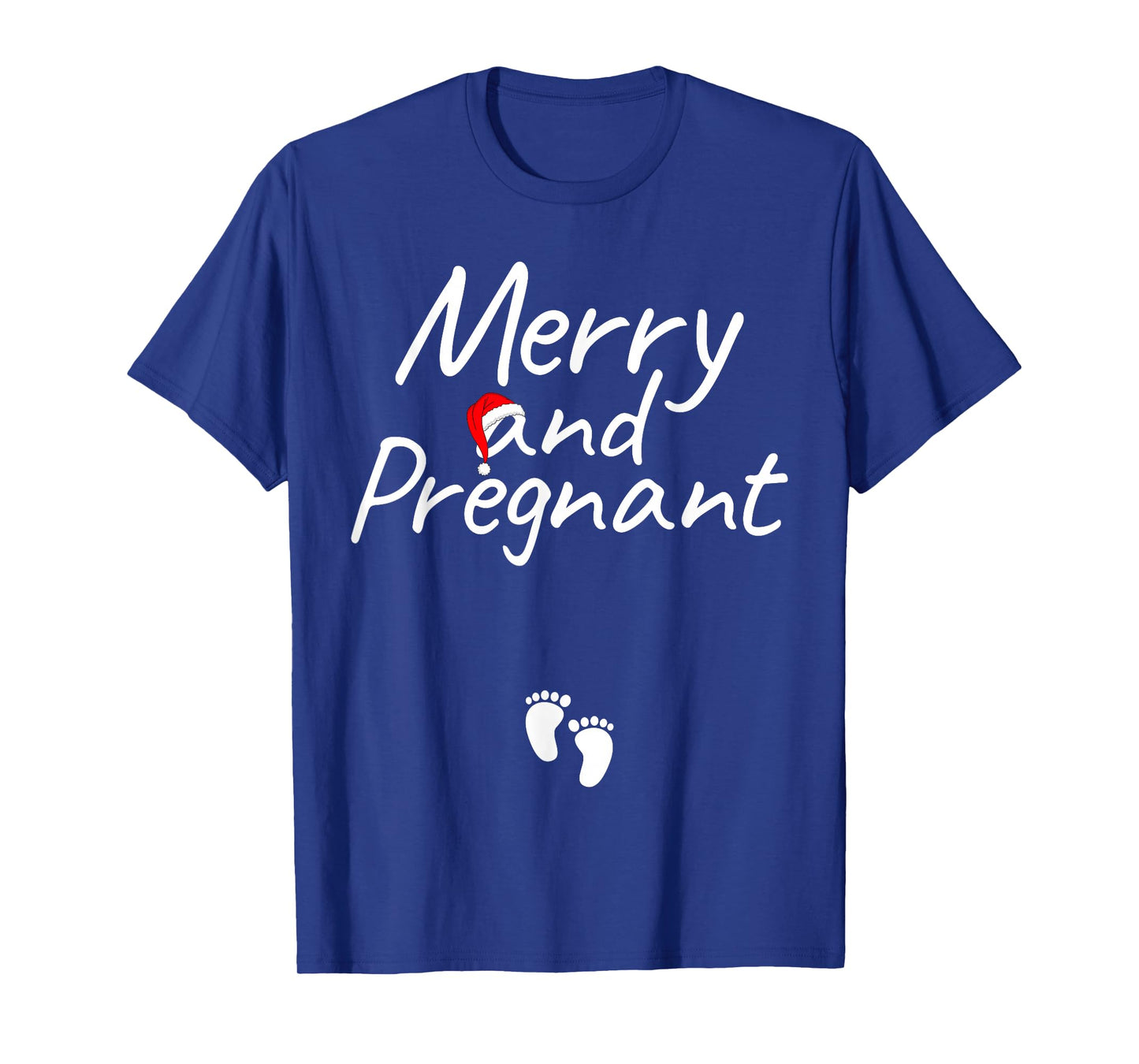 Merry and Pregnant Xmas Pregnancy Announcement Christmas T-Shirt