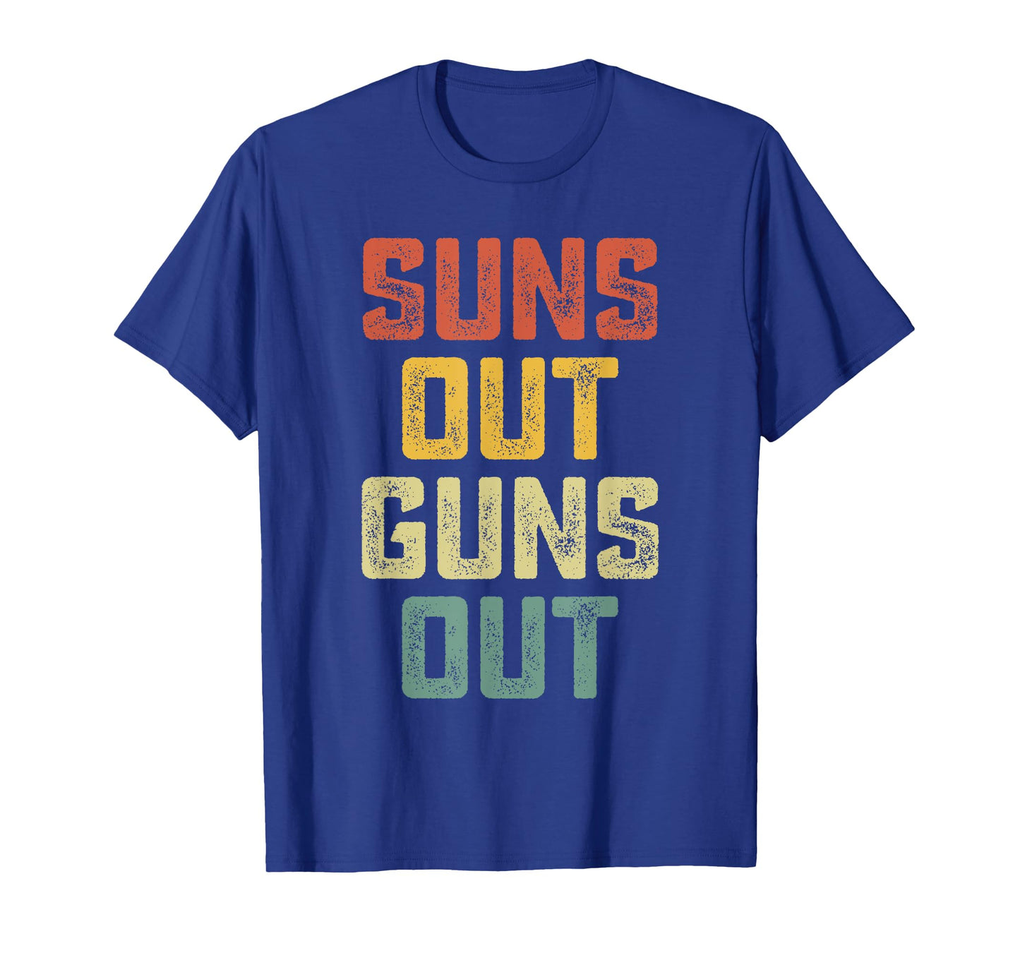 Suns Out Guns Out Cool Muscle Sun Vintage T-Shirt
