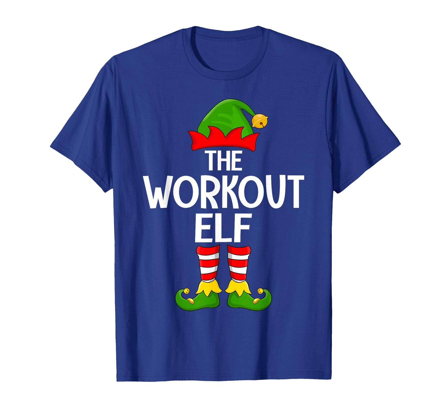 Workout Elf Xmas Matching Family Elf Squad Christmas T-Shirt