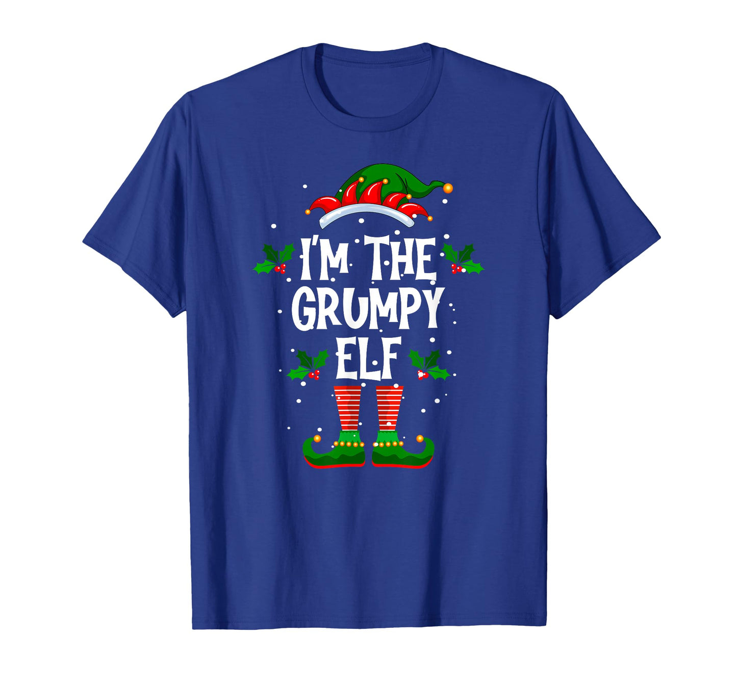 Iβm The Grumpy Elf Christmas Xmas Pajama PJ Men Women T-Shirt