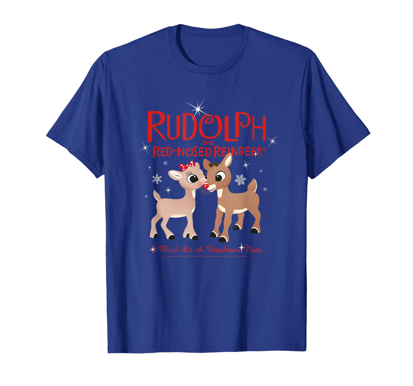 Rudolph and Clarice It's A Handsome Nose Retro Christmas T-Shirt