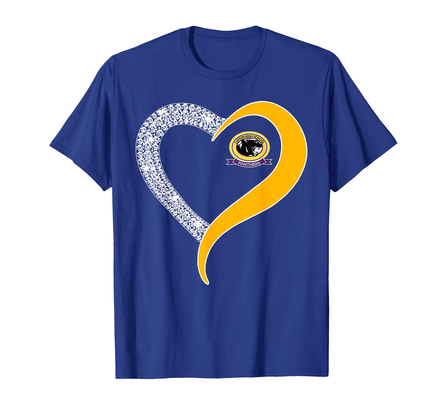 Lufkin Panthers Logo Diamond Heart HS T-Shirt