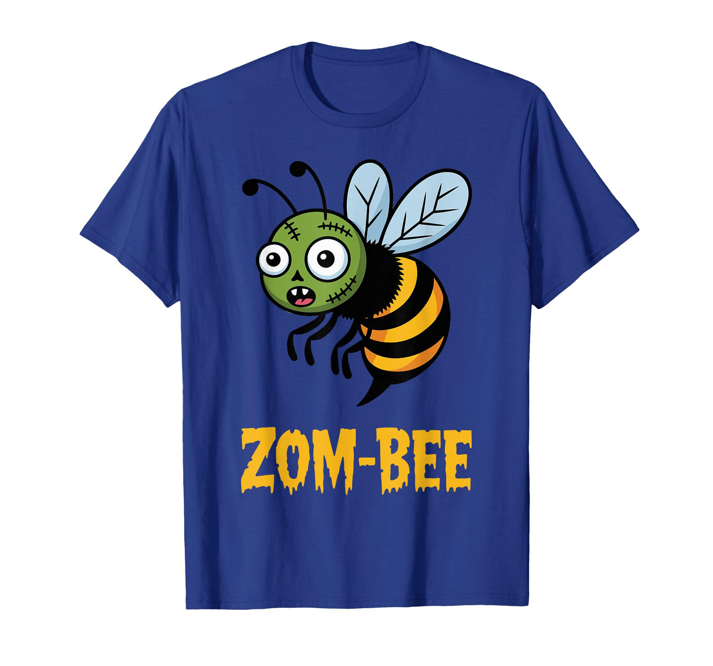 Zom Bee Cartoon Funny Insect Spooky Season Halloween T-Shirt