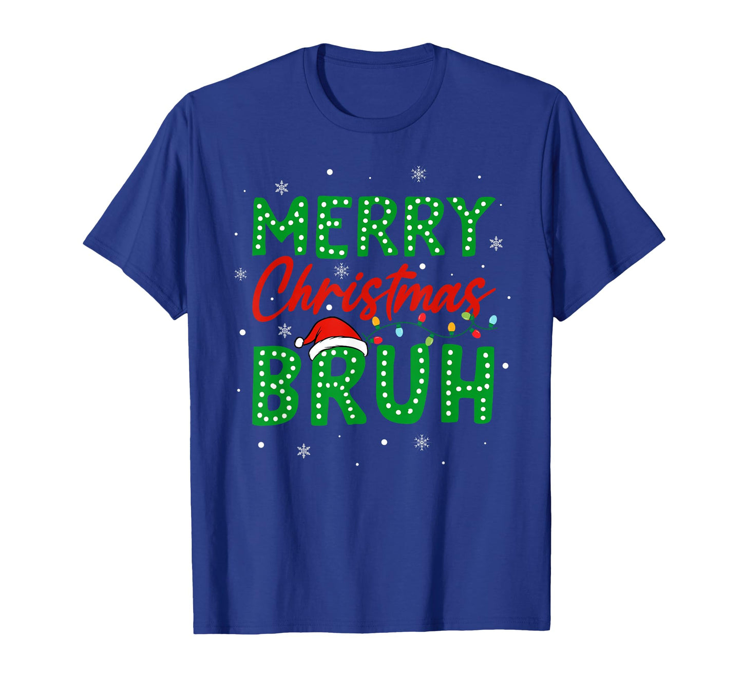 Merry Christmas Bruh Santa Family Xmas Boys Teens T-Shirt