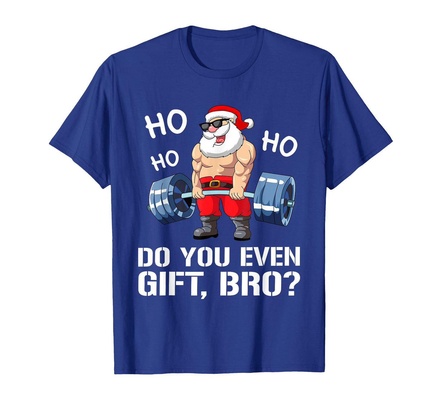 Funny Gym Fitness Santa Claus Man Woman Christmas T-Shirt