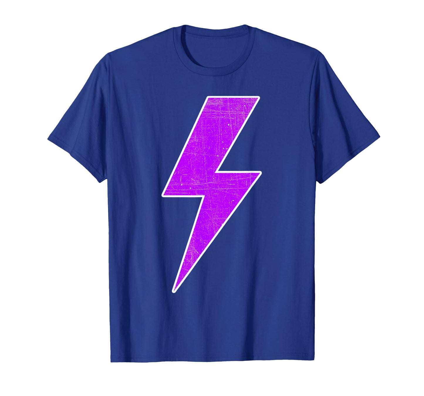Bolt Lightning Purple White Design Team Sports T-Shirt