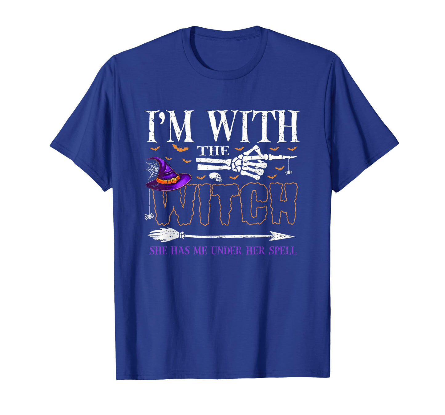 I'm with The Witch Funny Halloween Couple Costume Party T-Shirt