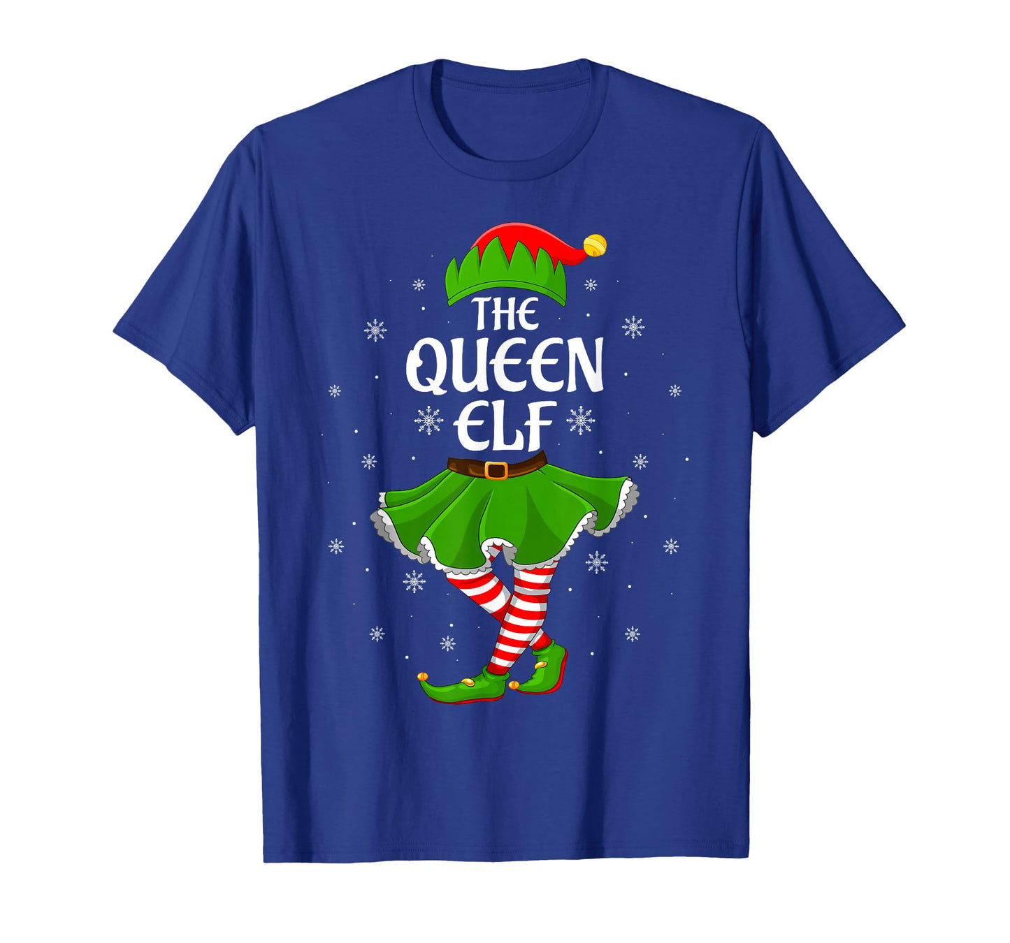 Queen Elf Christmas Family Girls Women Elf Squad Xmas T-Shirt
