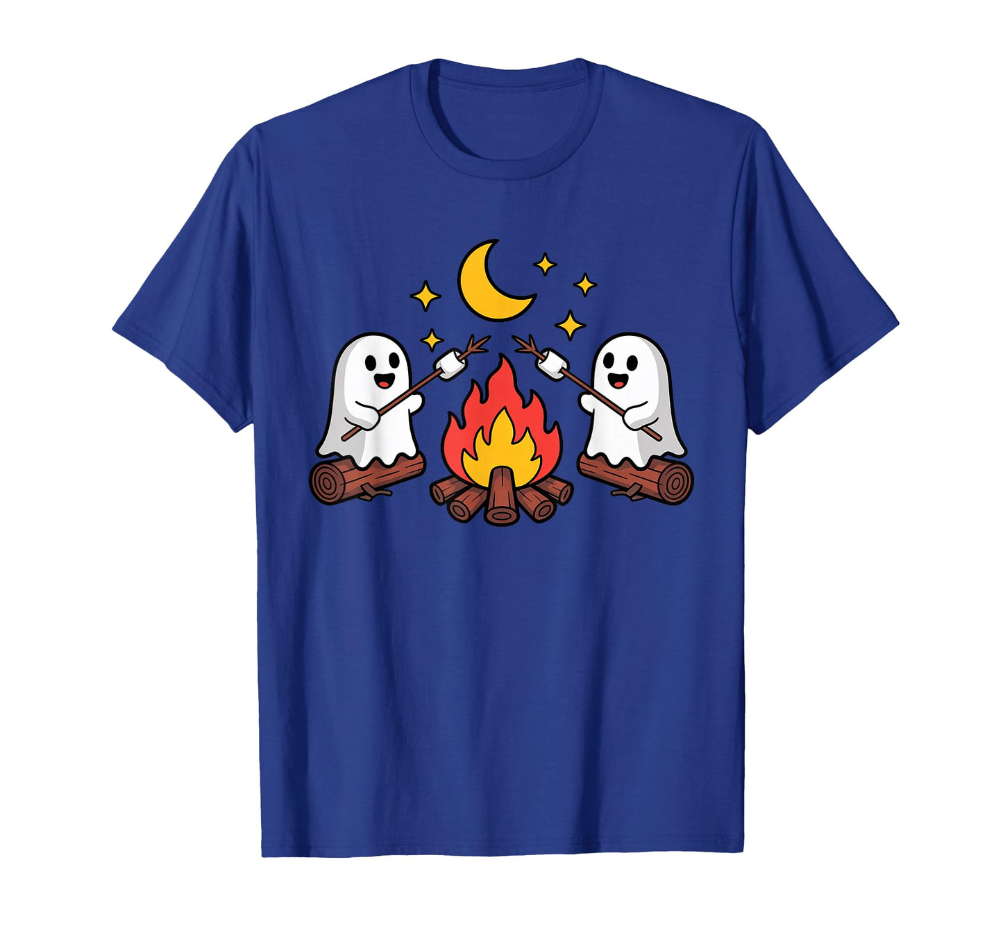 Ghost Campfire Camping Halloween Family Matching Costumes T-Shirt