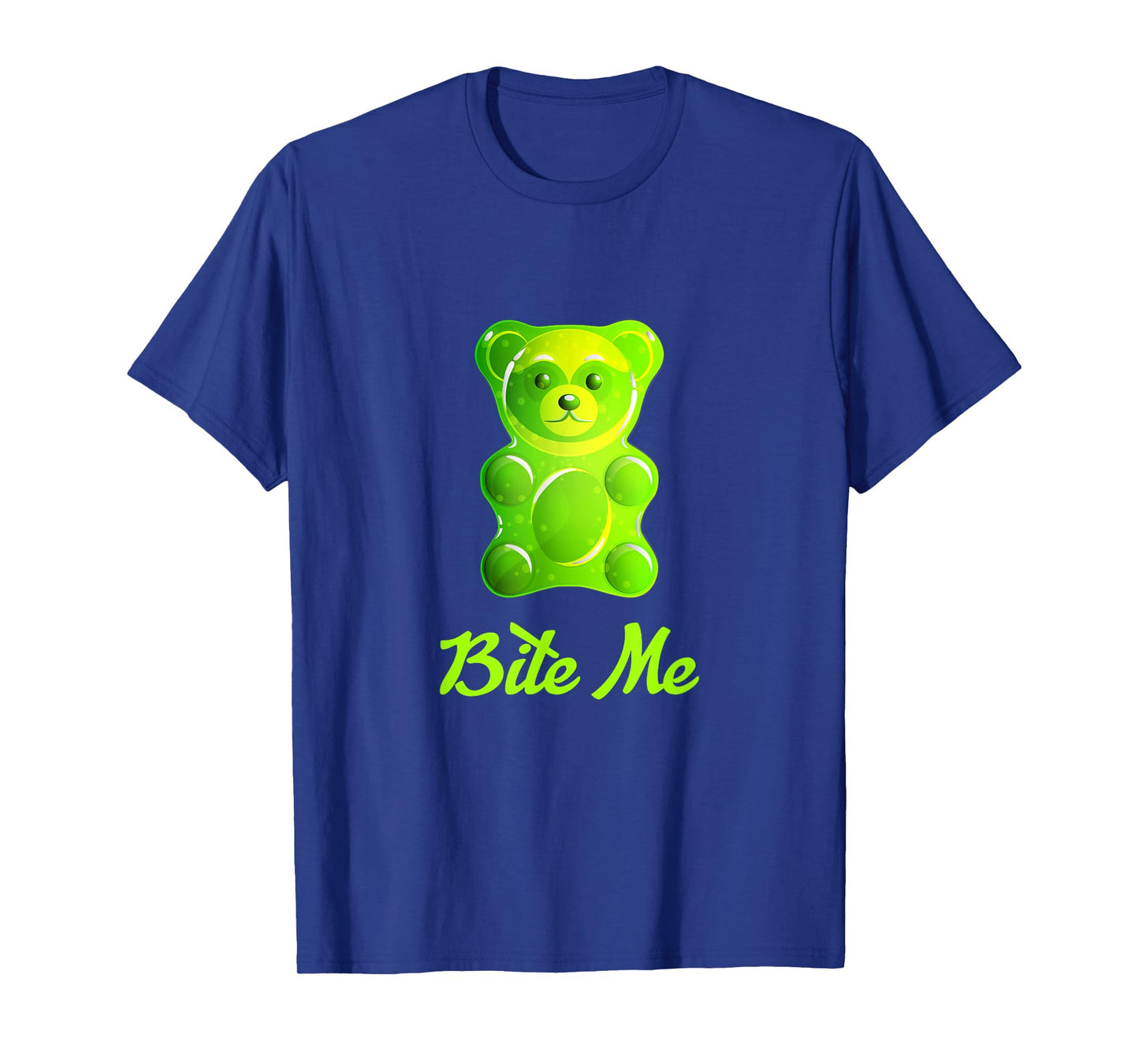 Cool Bite Me Colorful Gummy Bear Candy Illustration Graphic T-Shirt