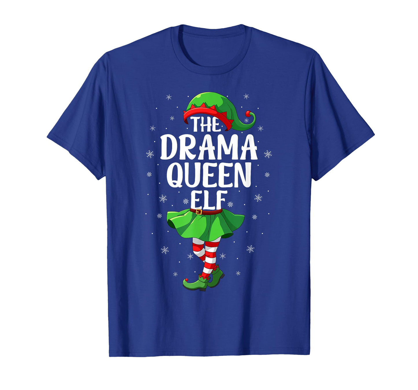 Drama Queen Elf Christmas Girls Women Elf Squad Xmas Family T-Shirt