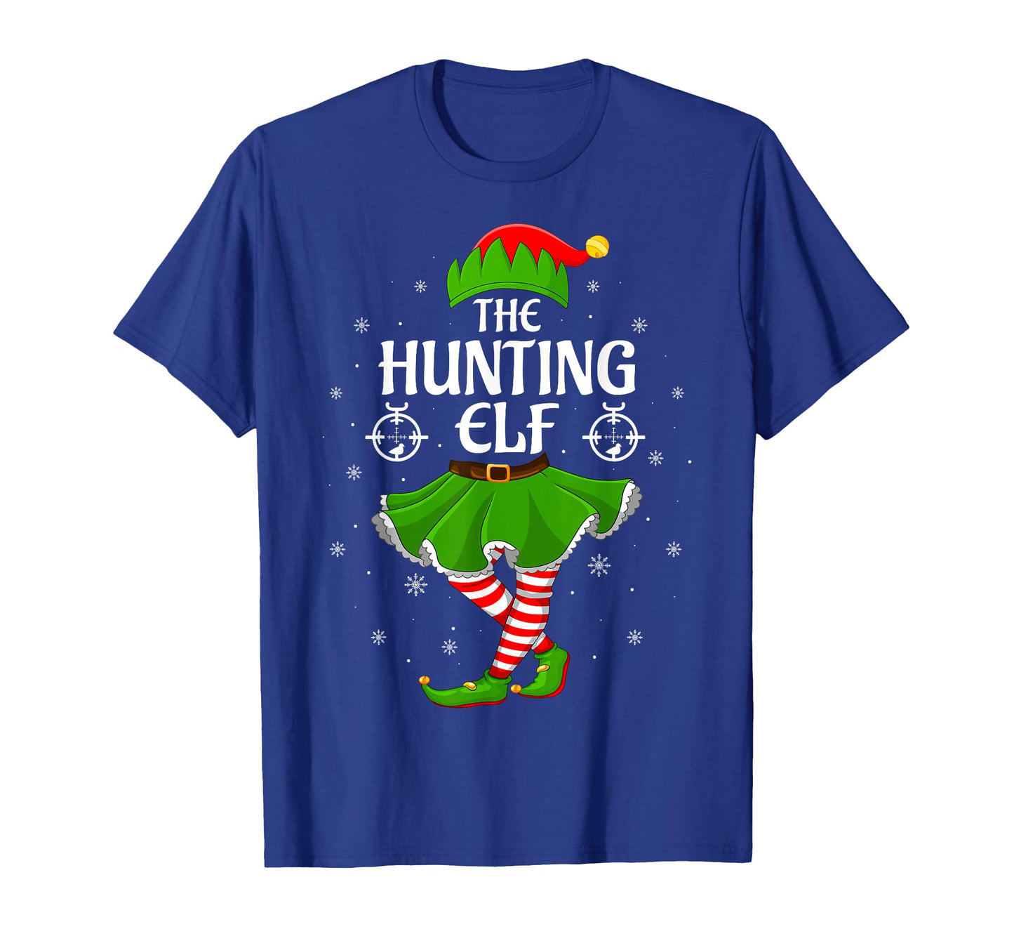 Hunting Elf Christmas Family Girls Women Elf Squad Xmas T-Shirt