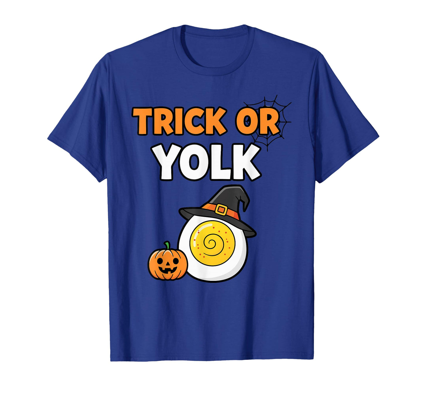 Trick Or Yolk Funny Halloween Egg Pun Witch Hat T-Shirt