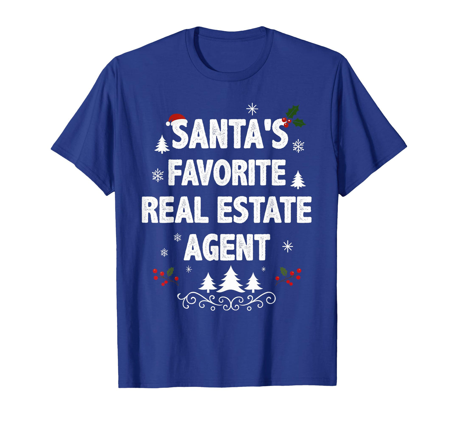 Santa's Favorite Real Estate Agent Funny Christmas Pajamas T-Shirt