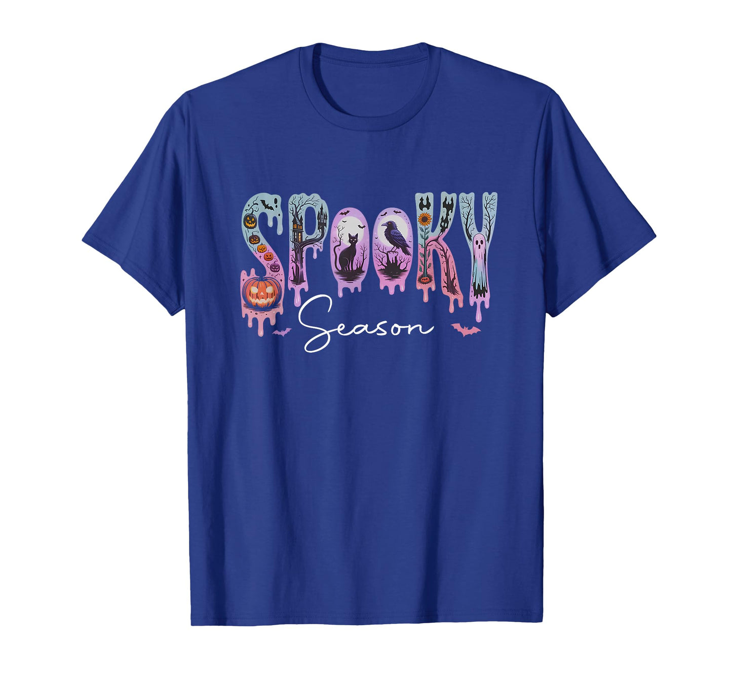 Spooky Season Black Cat Pumpkin Halloween Costume Men Women T-Shirt