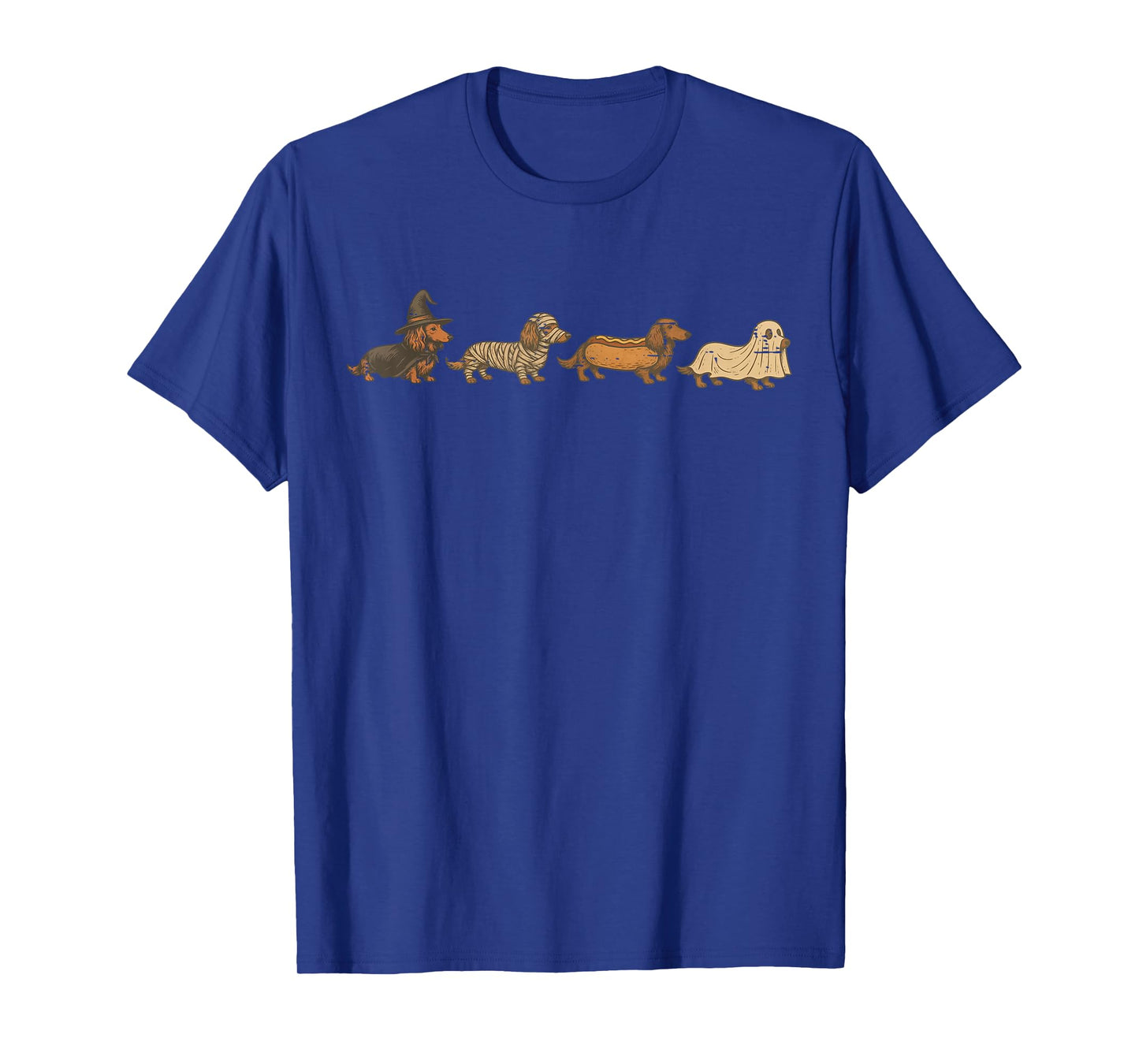 Vintage Funny Dachshund Ghost Halloween Costume Dog Lover T-Shirt