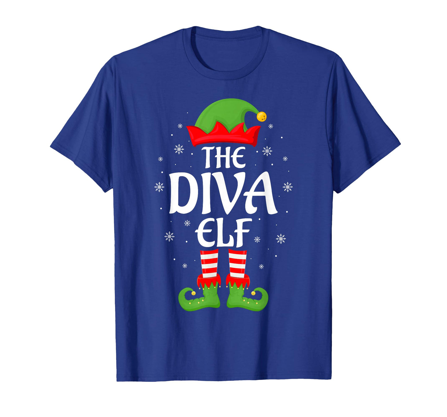 Diva Elf Xmas Family Matching Elf Squad Christmas T-Shirt