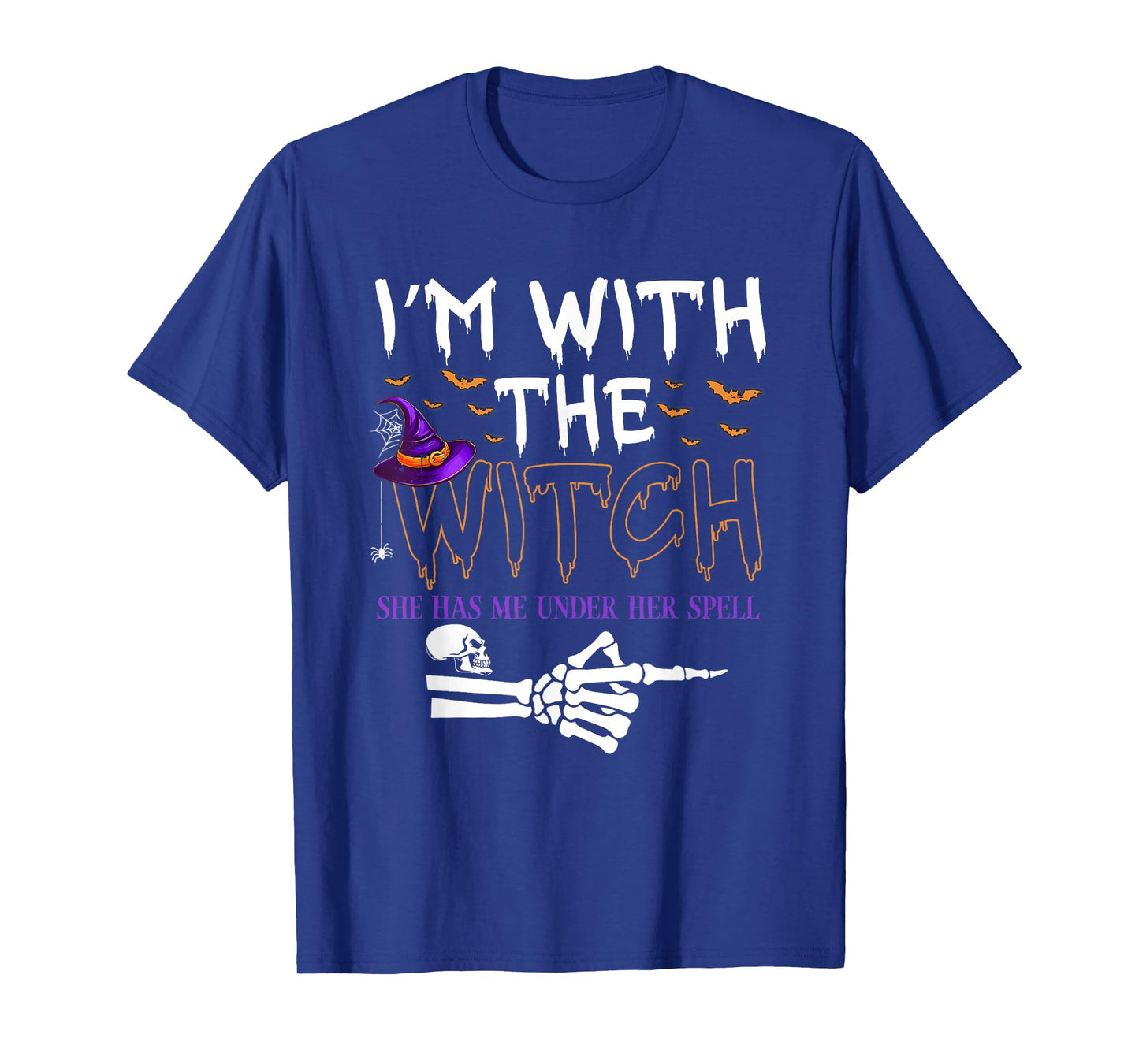 I'm with The Witch Funny Halloween Couple Costume Party T-Shirt