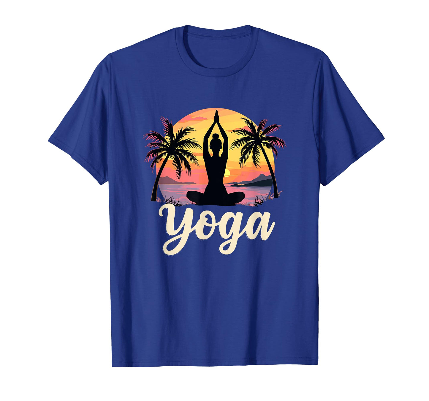 Sunsets And Yoga Meditation - Namaste Vintage Yoga T-Shirt