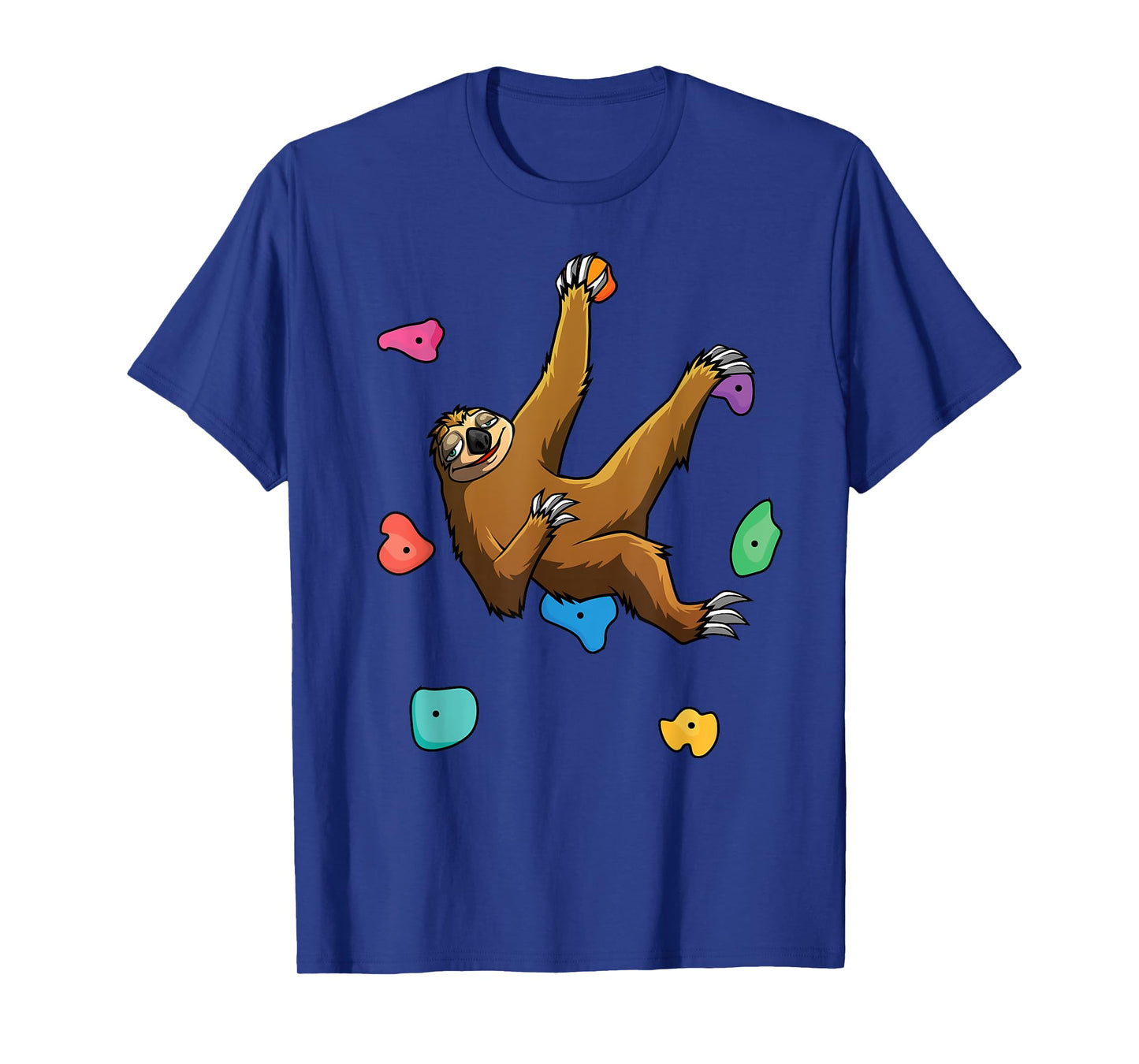 Funny Sloth Bouldering Design Men Women Kids Rock Climbers T-Shirt