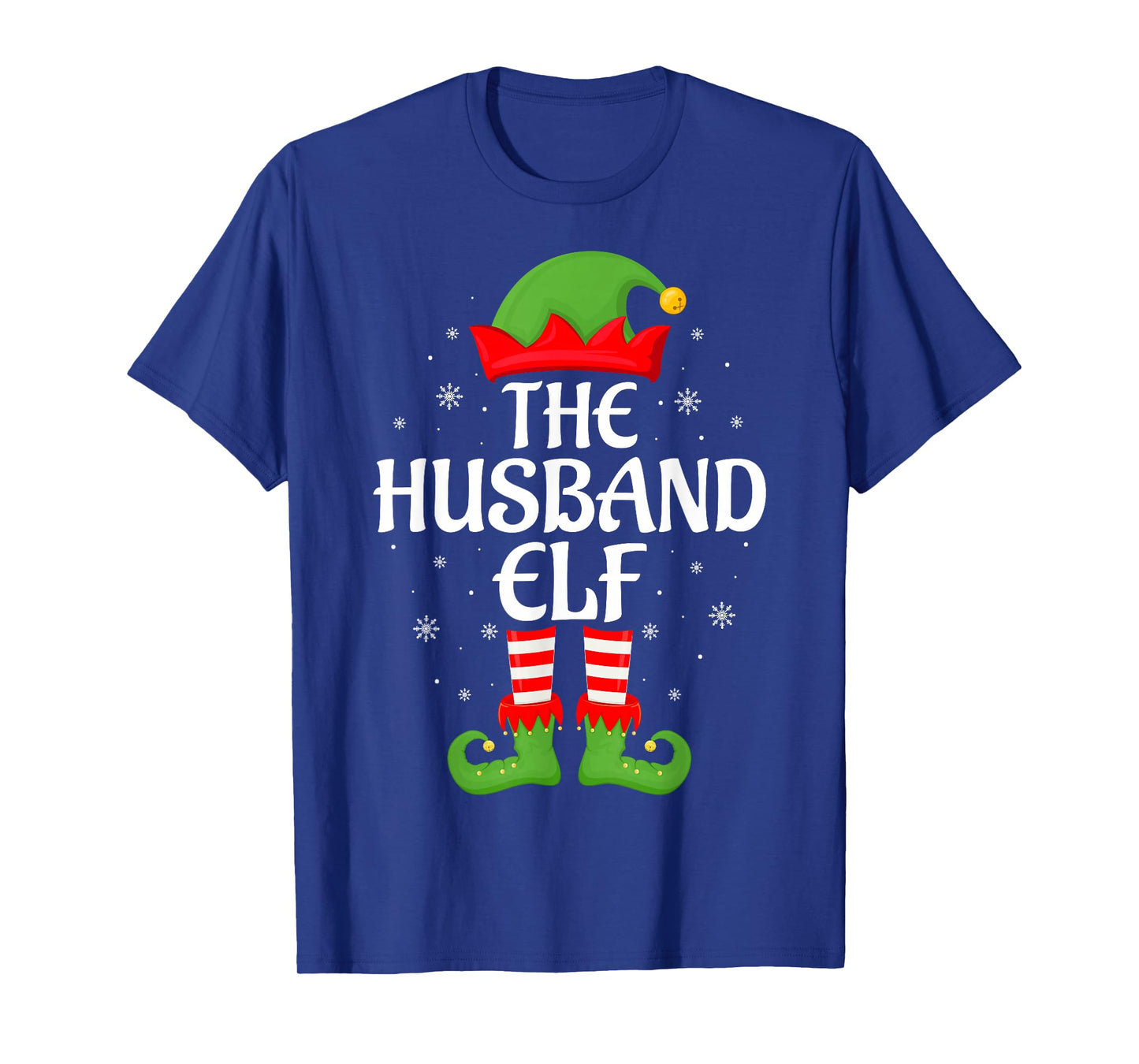 Husband Elf Xmas Family Matching Elf Squad Christmas T-Shirt