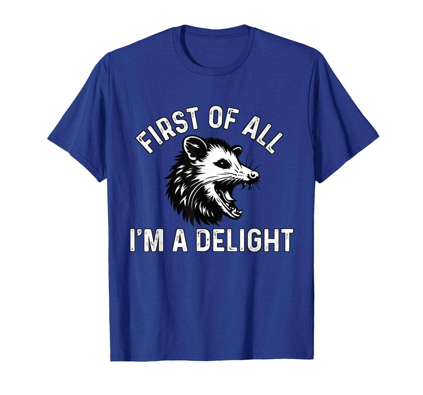 First Of All I'm A Delight Possum Angry Opossum Meme T-Shirt