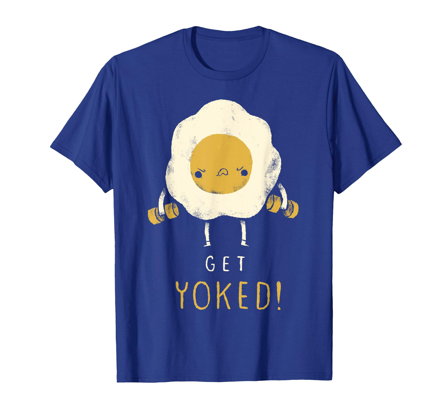 get yoked! yoked shirt. egg gym shirt. gym training shirt T-Shirt