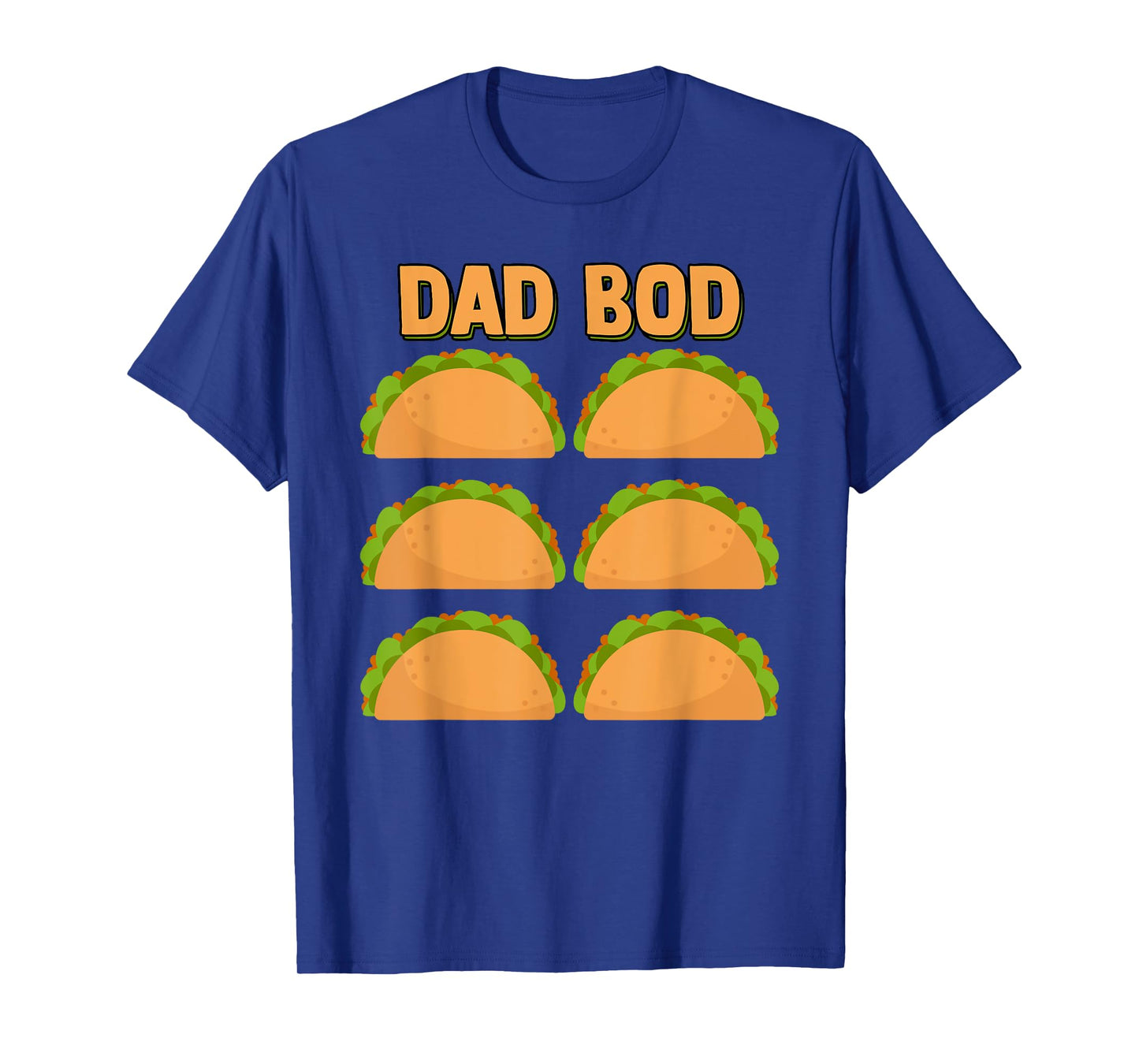 Men's Dad Bod Funny Six (6) Pack Fake Muscle Tacos Abs Gym T-Shirt