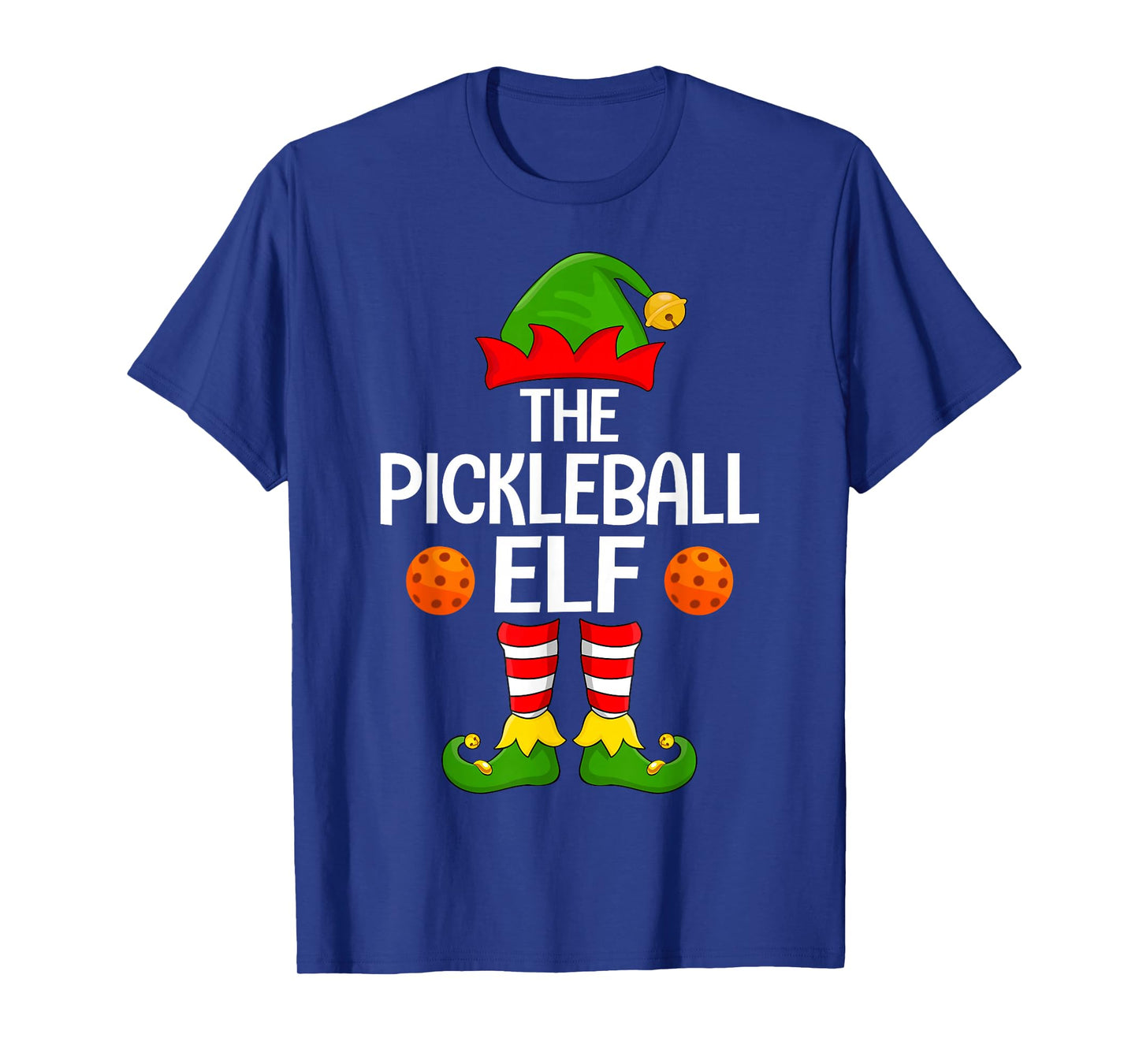 Pickleball Elf Xmas Matching Family Elf Squad Christmas T-Shirt