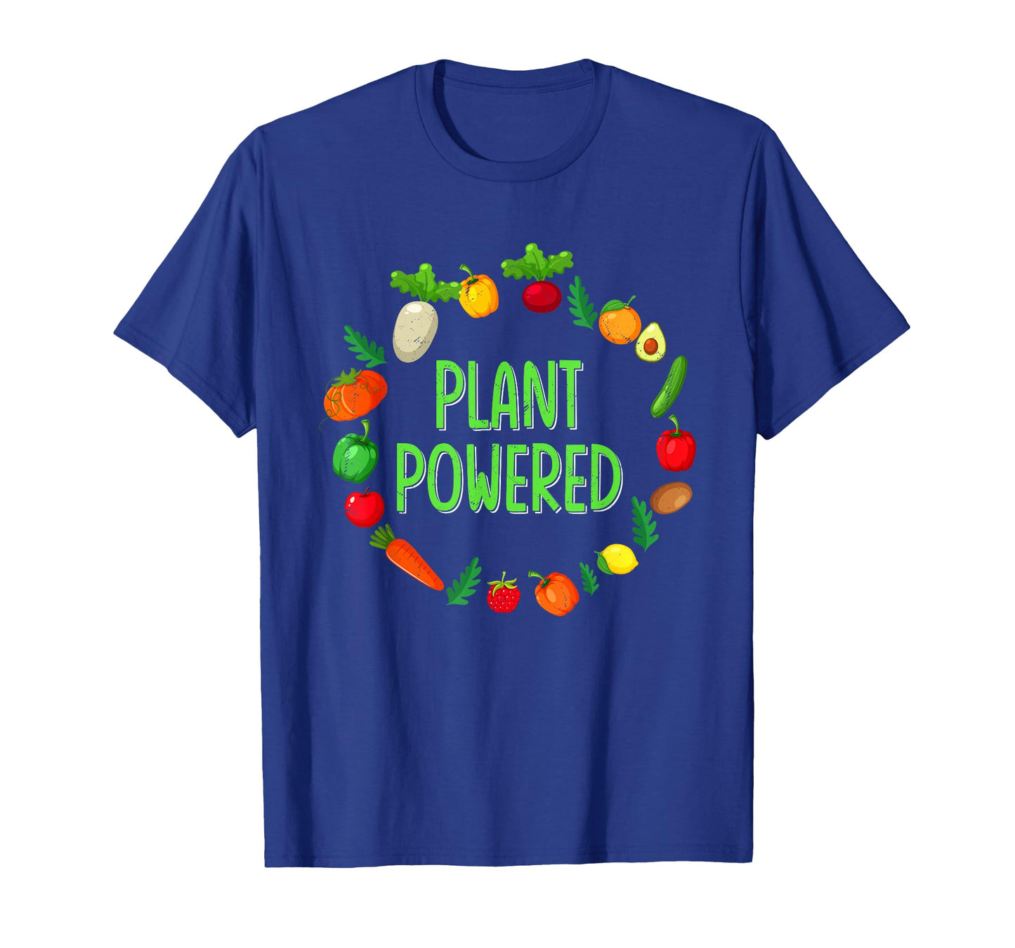 Plant Powered Retro Funny Gym Workout Vegetarian Vegan Lover T-Shirt