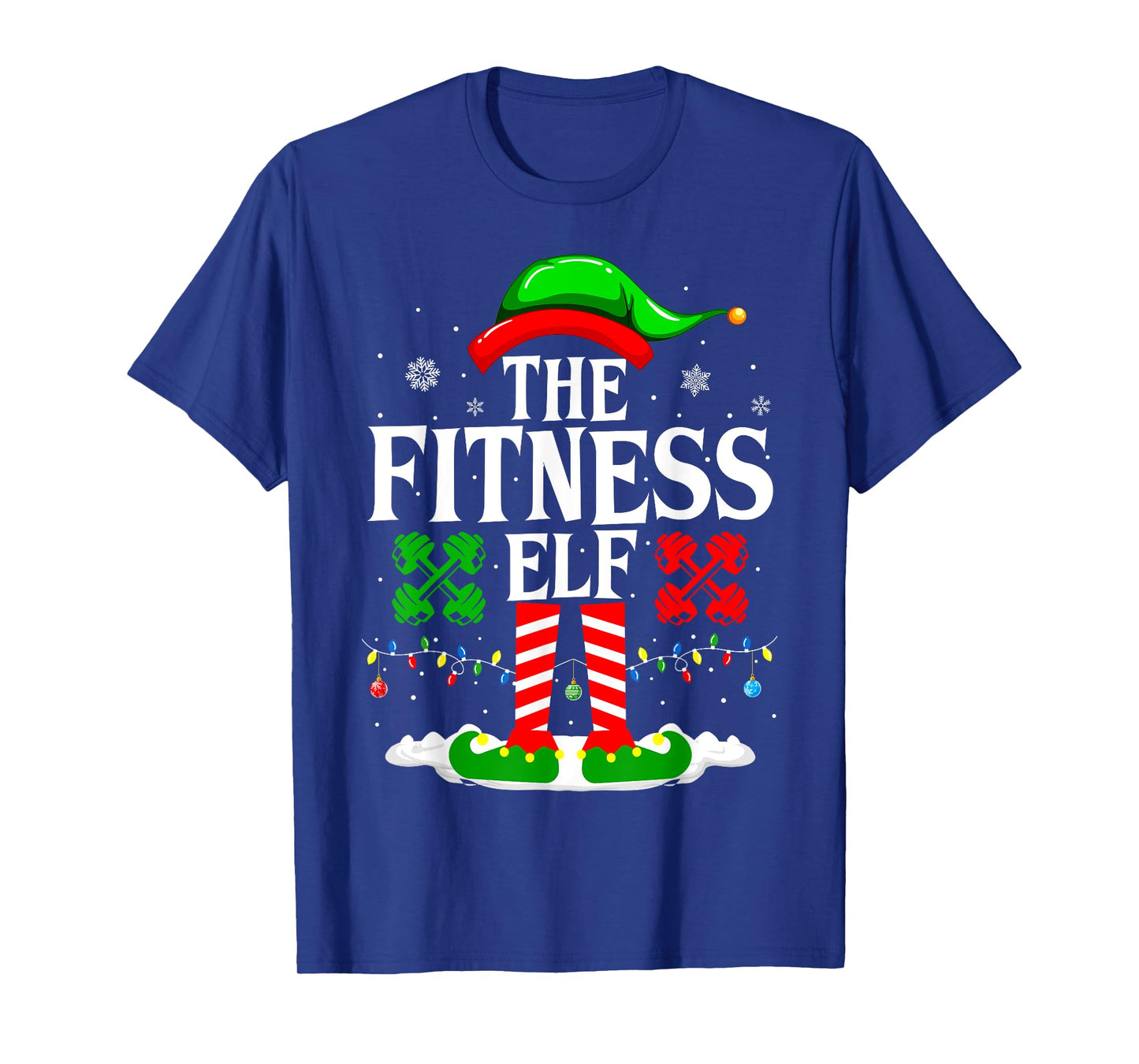 The Fitness Elf Funny Workout Xmas Fitness Christmas Gym T-Shirt