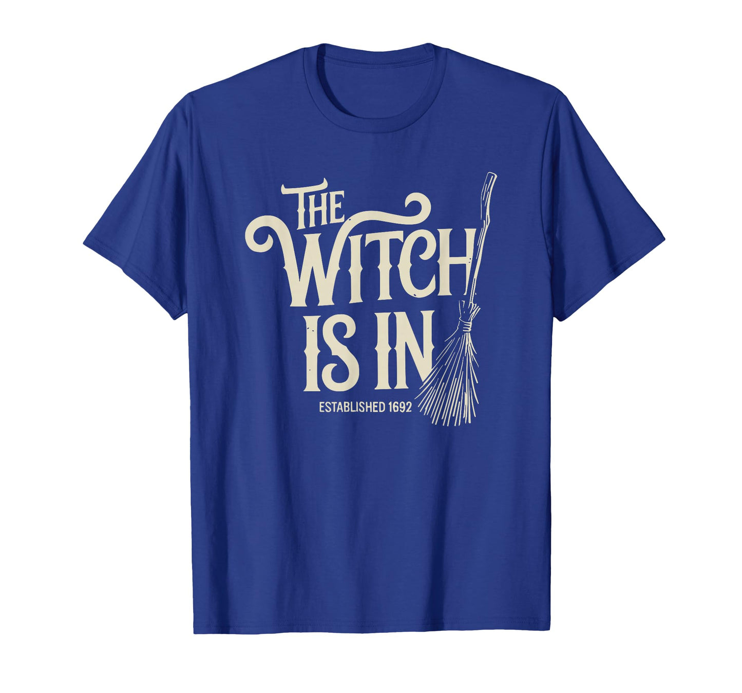 The Witch is in Funny Salem Broomstick Halloween Vintage T-Shirt