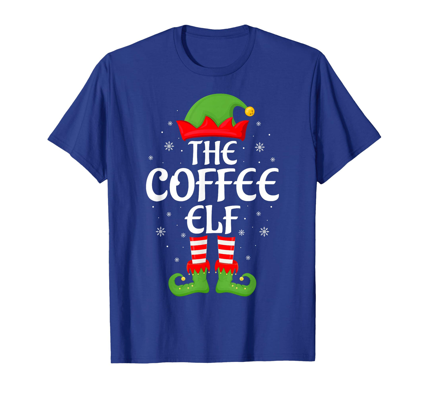 Coffee Elf Xmas Family Matching Elf Squad Christmas T-Shirt