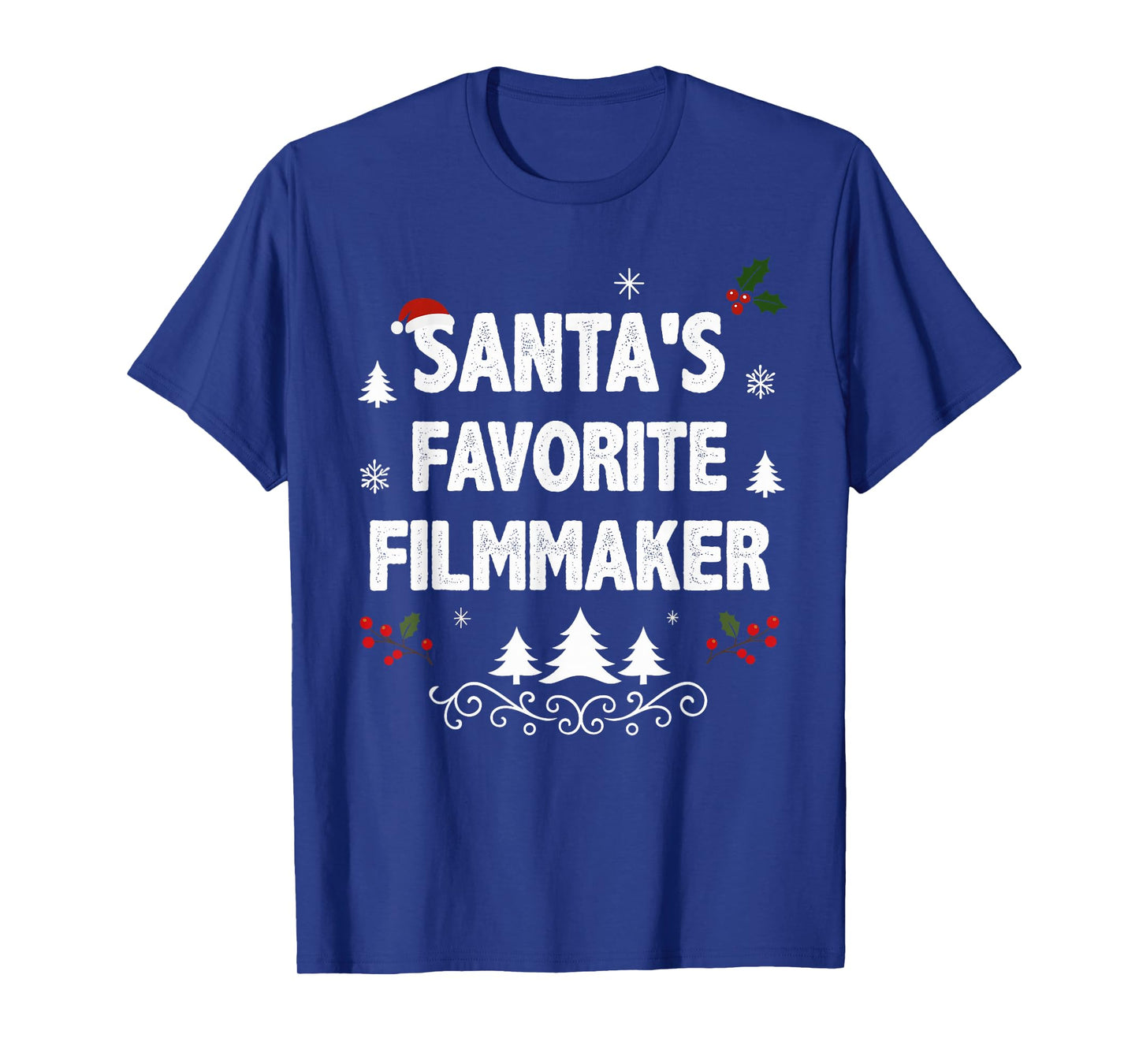 Santa's Favorite Filmmaker Funny Holiday Christmas Pajamas T-Shirt