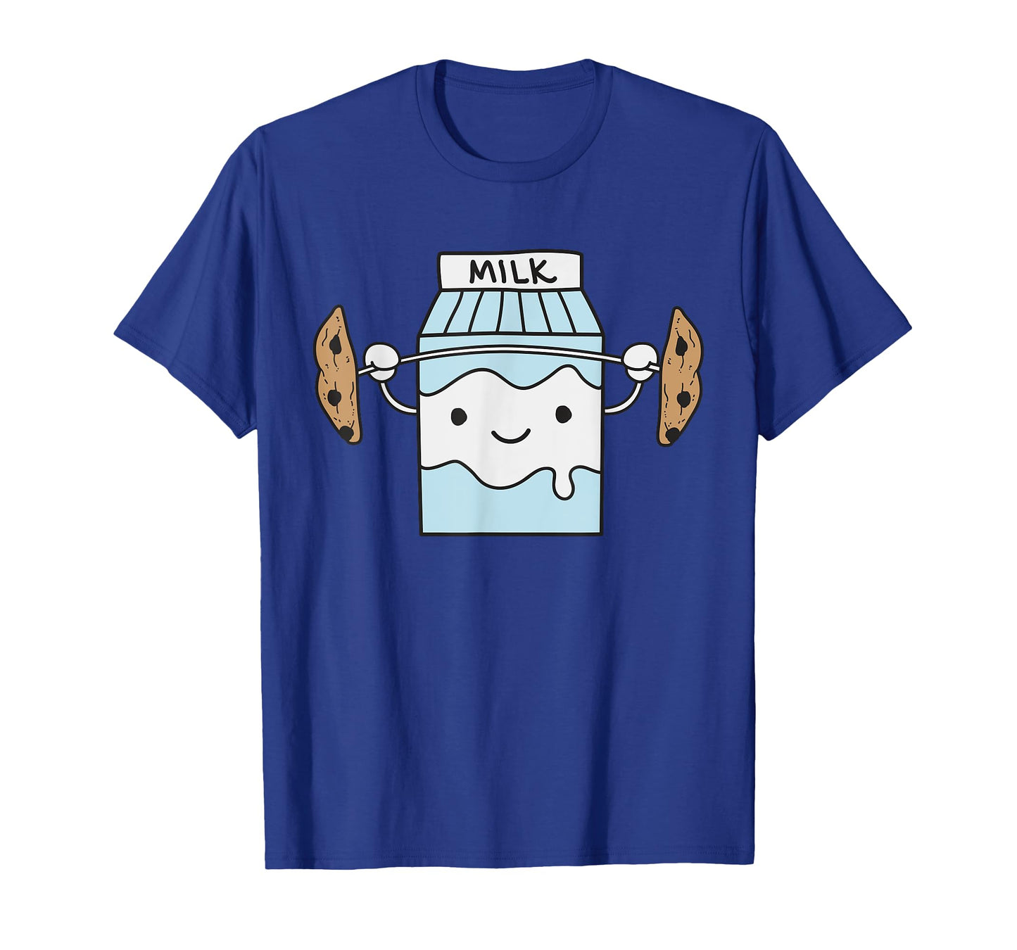 Milk Lifting Cookies Funny Food Snatch Squat Barbell Gym T-Shirt