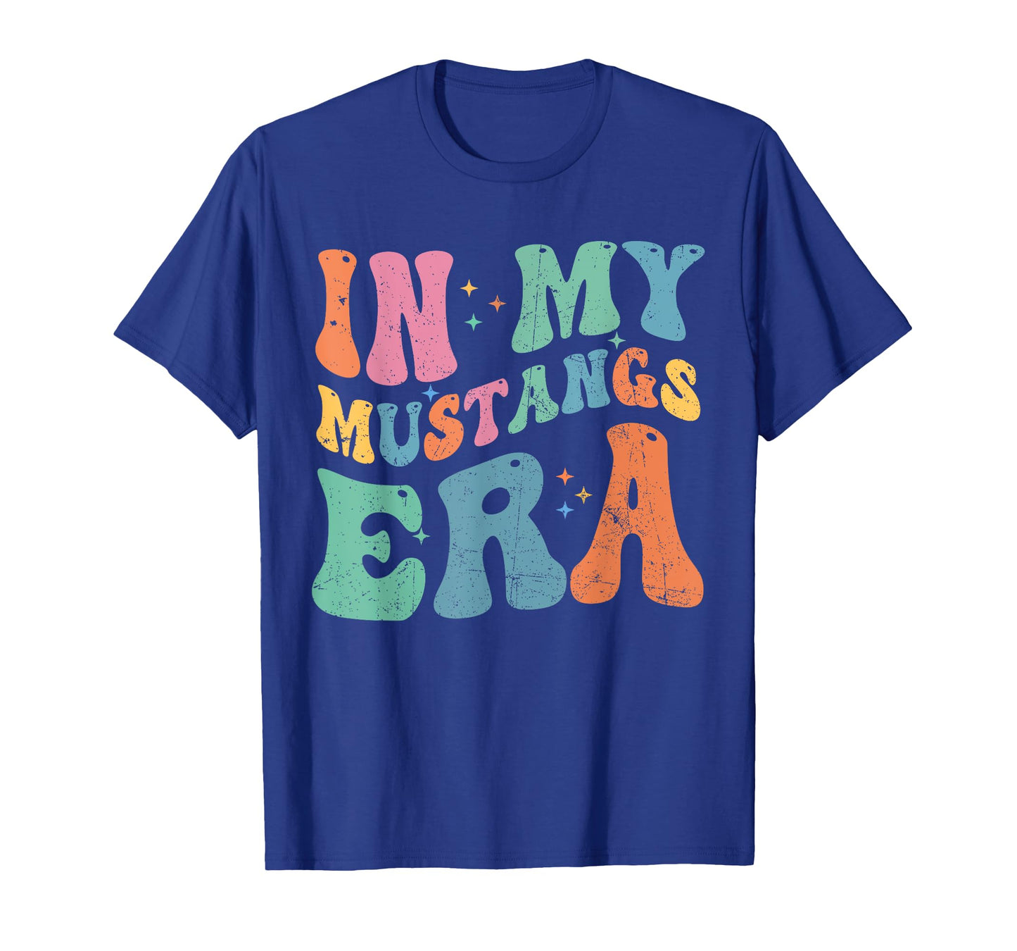 In My Mustangs Era Back to School Spirit Game Retro Groovy T-Shirt