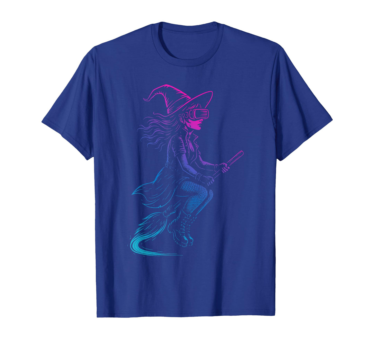 Futuristic Cyber Witch Gothic Halloween Gamer T-Shirt