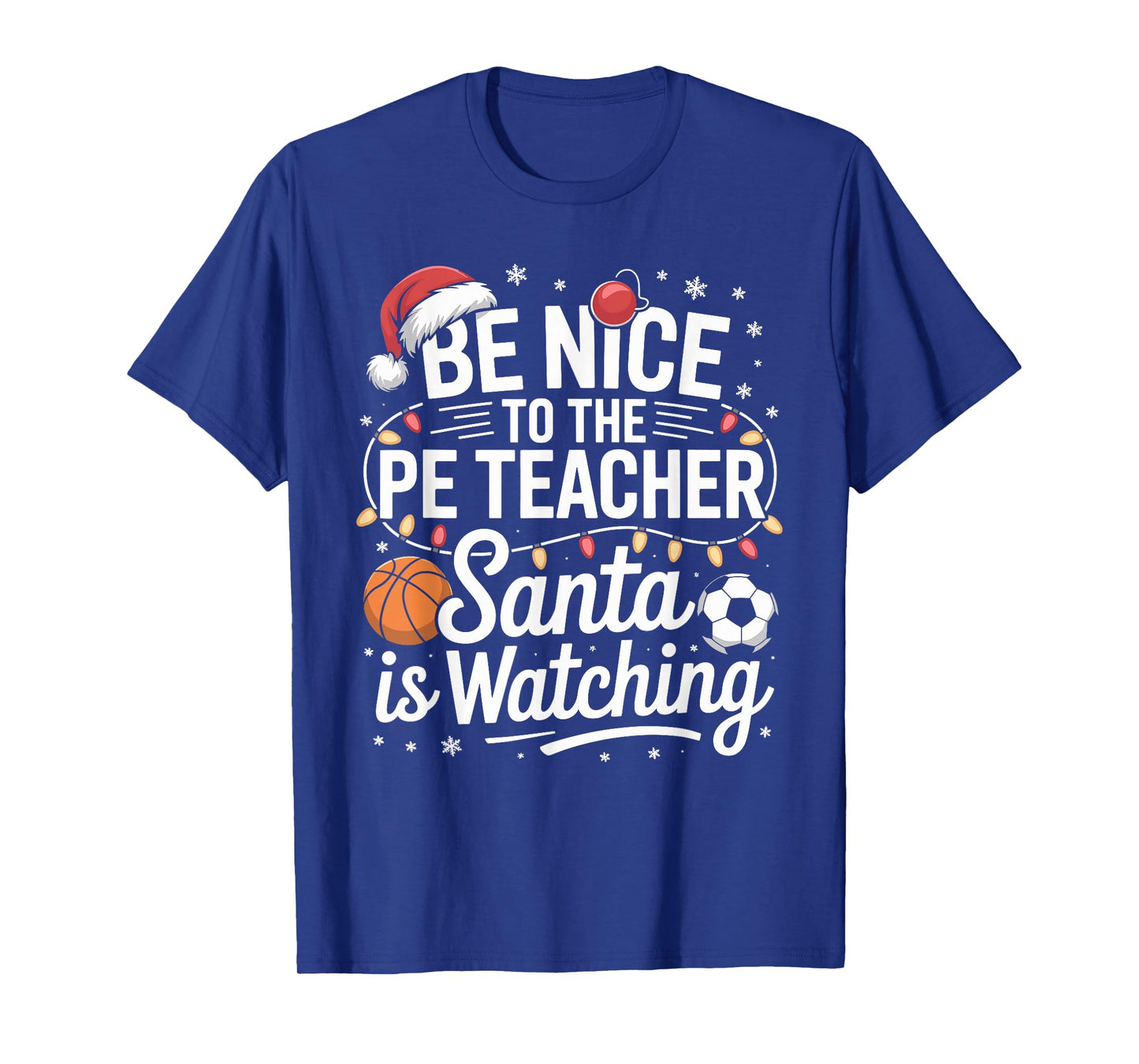 Funny PE Teacher Christmas Physical Education Xmas T-Shirt