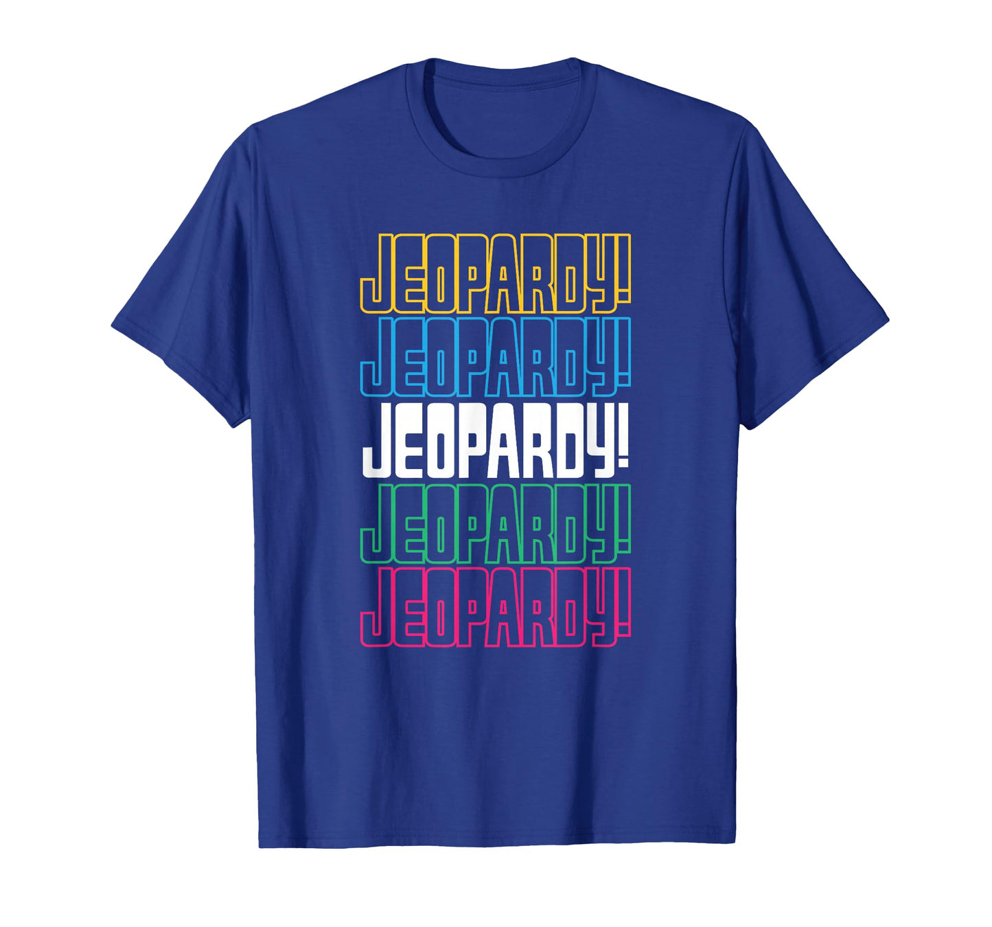 Jeopardy! Repeat Logo T-Shirt - Unisex-Adults, Black, Small, Short Sleeve, Themed Novelty