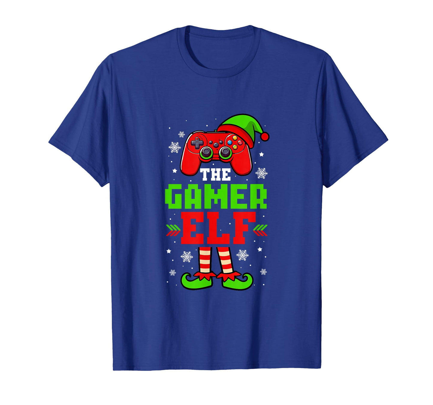 Gamer Elf Christmas Costume Game Controller Gamer Lover Kids T-Shirt