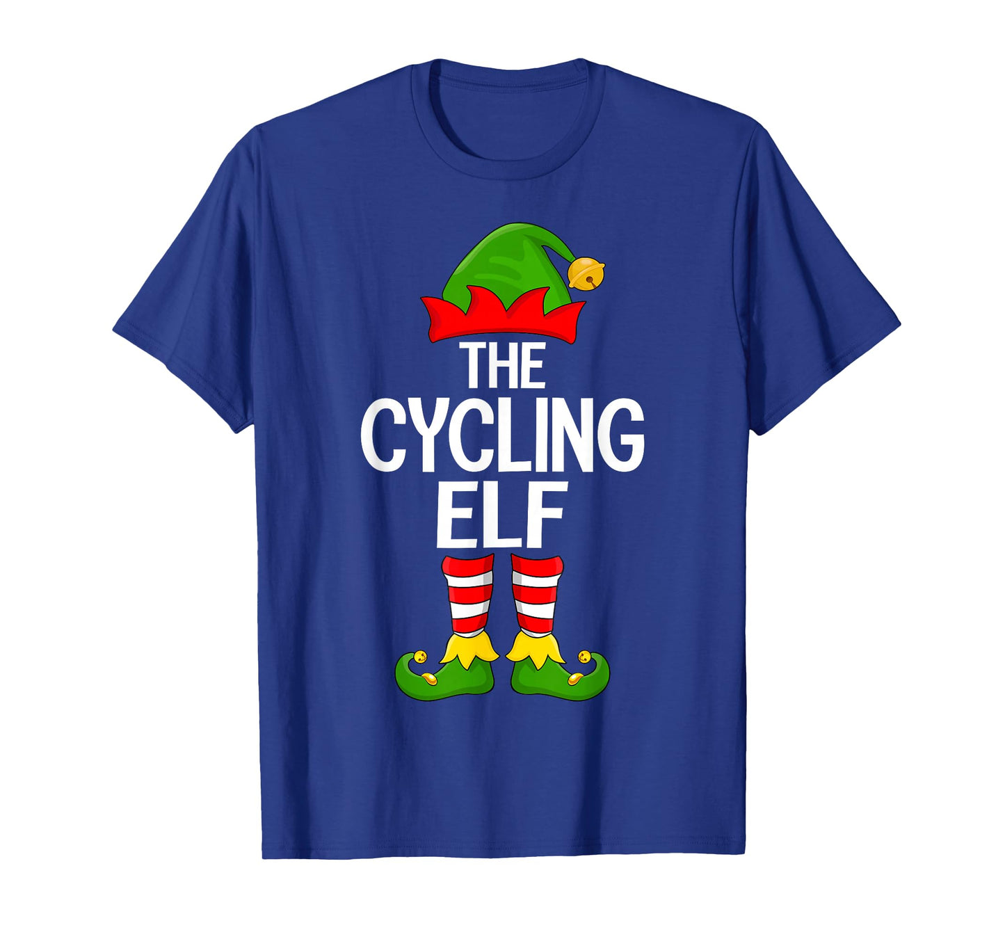 Cycling Elf Xmas Matching Family Elf Squad Christmas T-Shirt