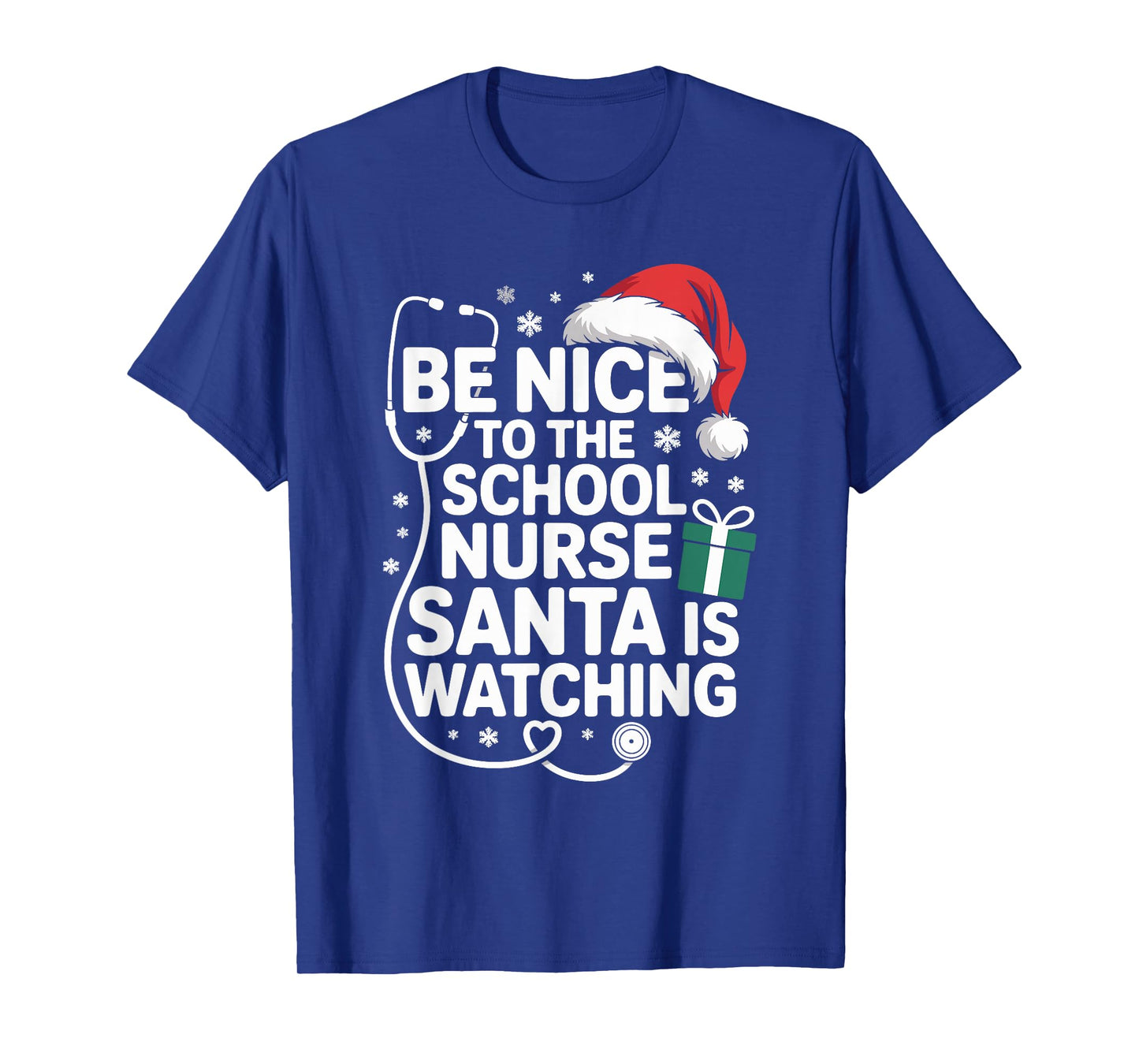 School Nurse Christmas Nursing Humor Xmas for Women T-Shirt