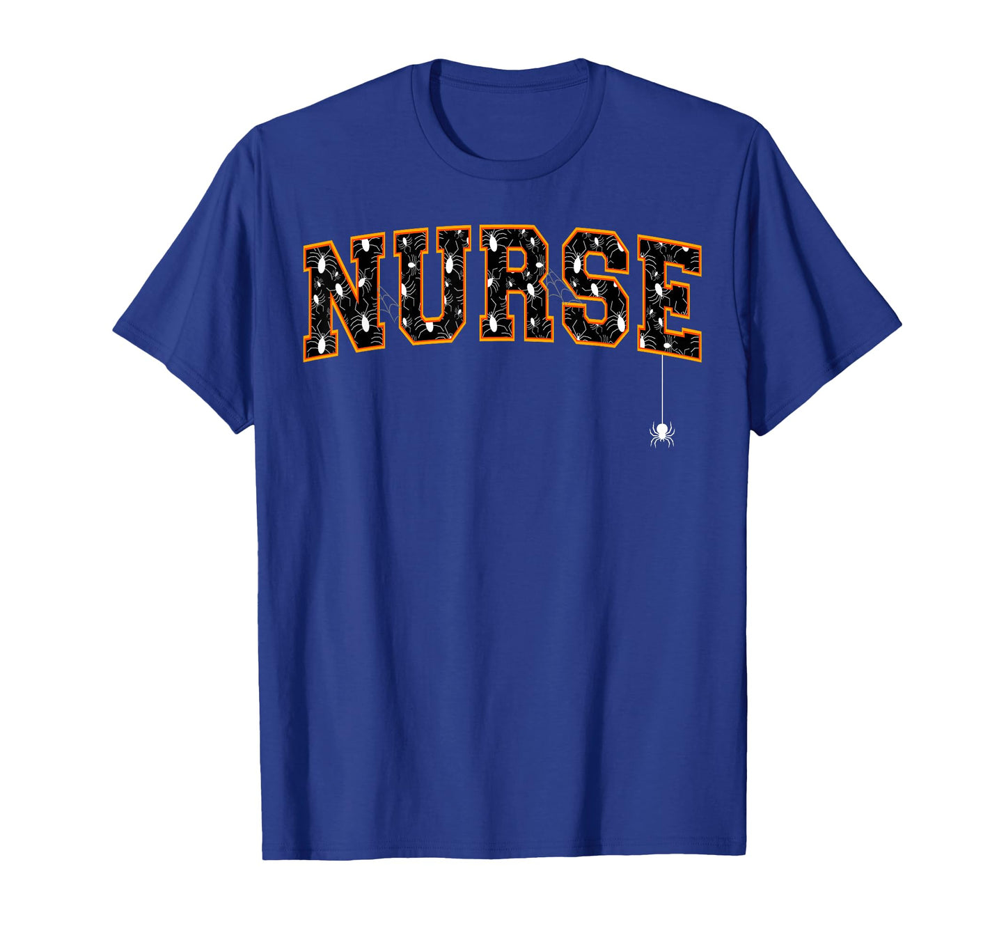 Nurse Cute Halloween Spiders Varsity Letters T-Shirt