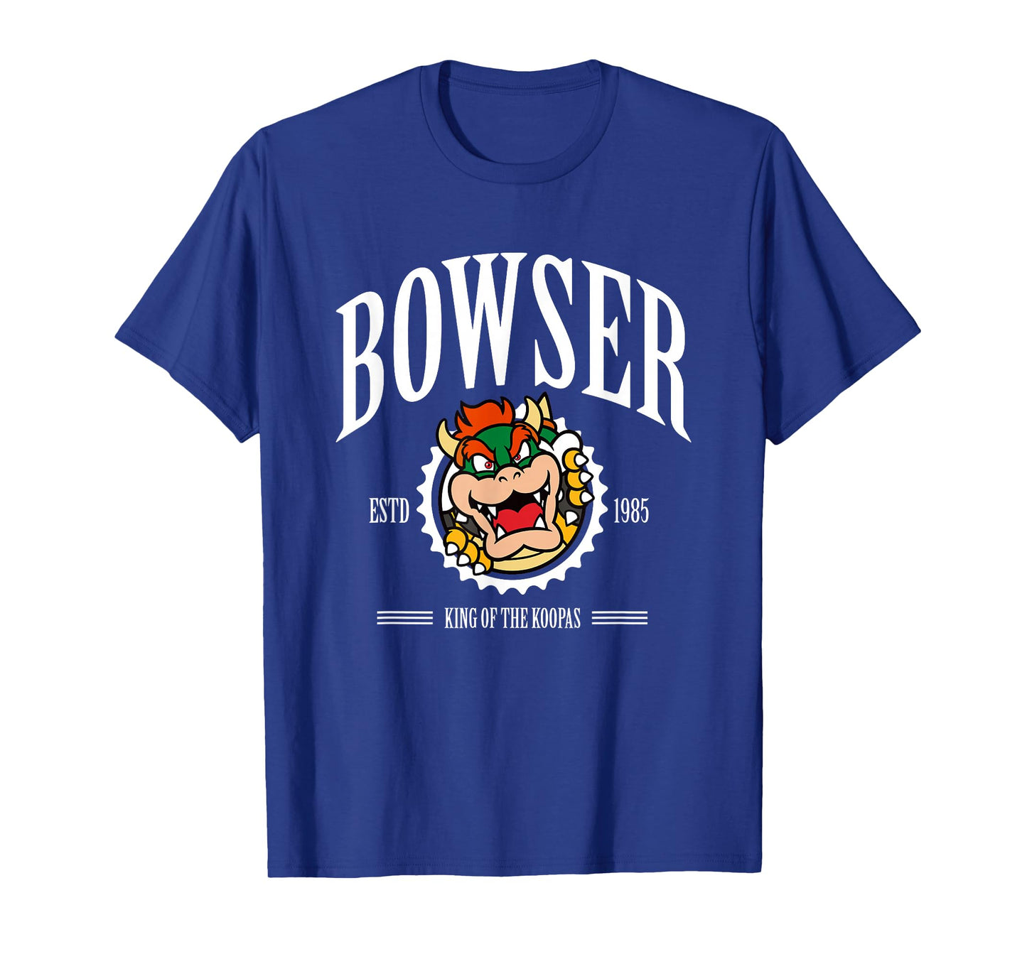 Super Mario Bros Bowser Est 1985 King Koopa Collegiate T-Shirt