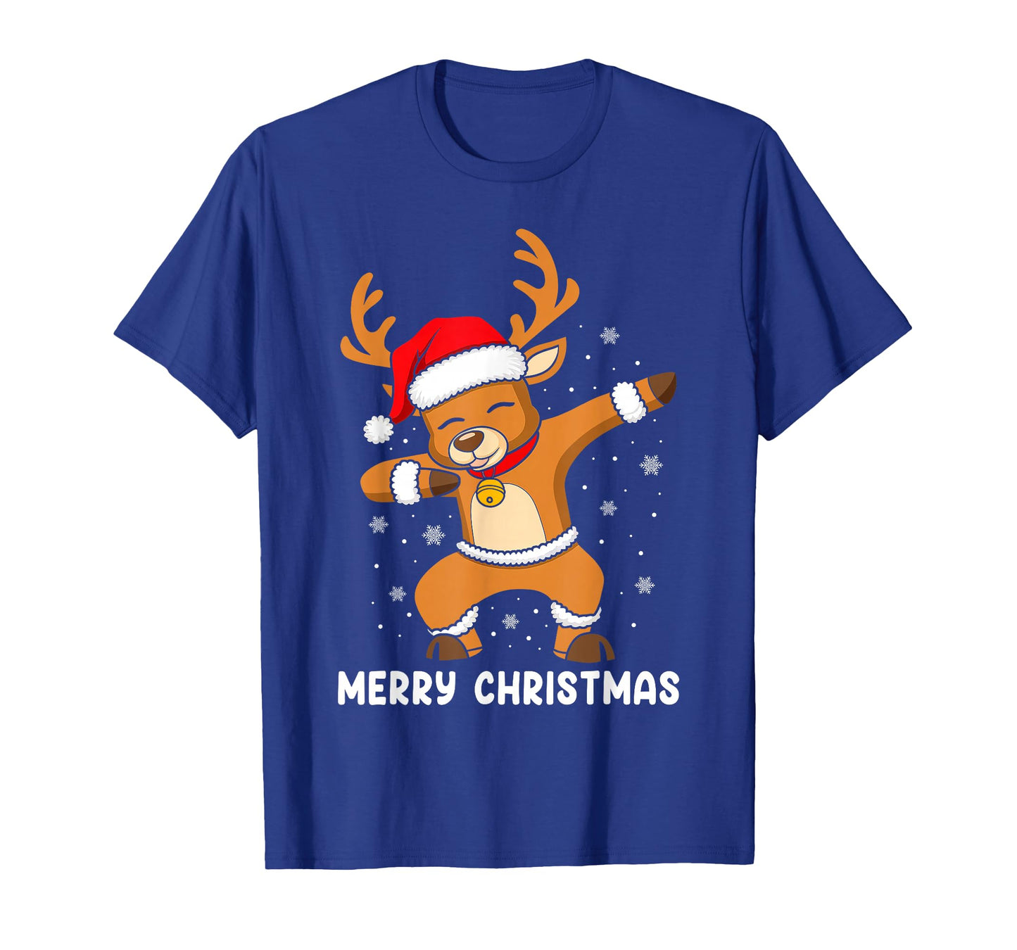 Merry Christmas Dabbing Reindeer Men Kids Boys Xmas Pajamas T-Shirt