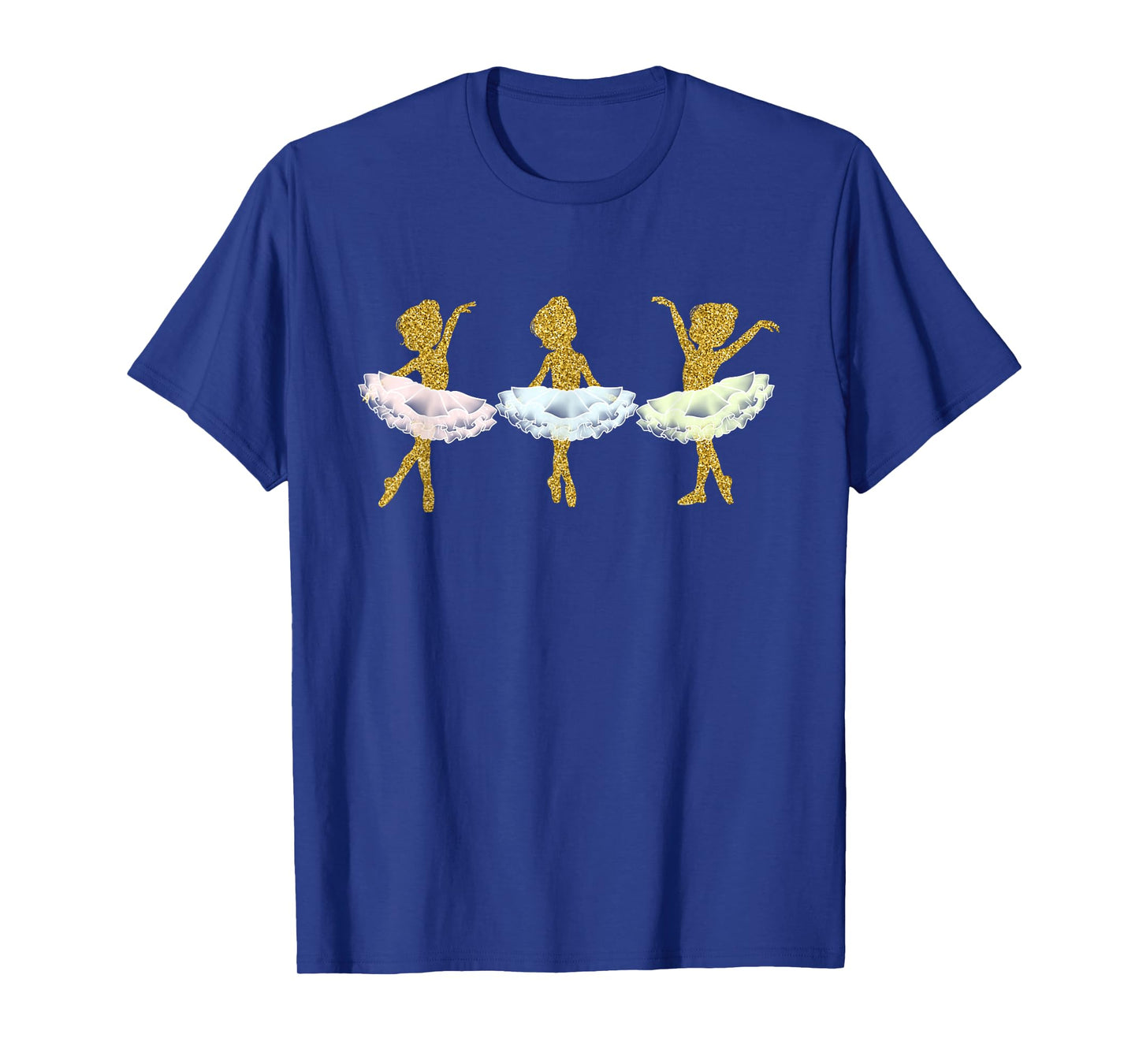 Golden Ballerina Trio Little Tutu Three Colors Ballet Dance T-Shirt