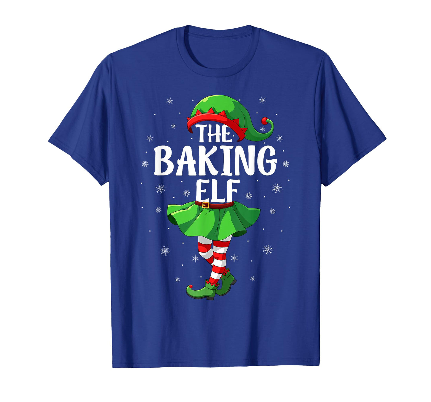 Baking Elf Christmas Girls Women Elf Squad Xmas Family T-Shirt
