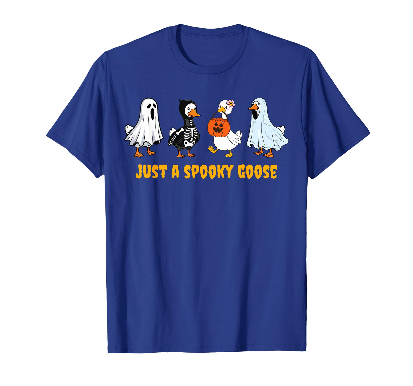 Just A Spooky Goose Halloween Goose Funny Halloween Ghoste T-Shirt