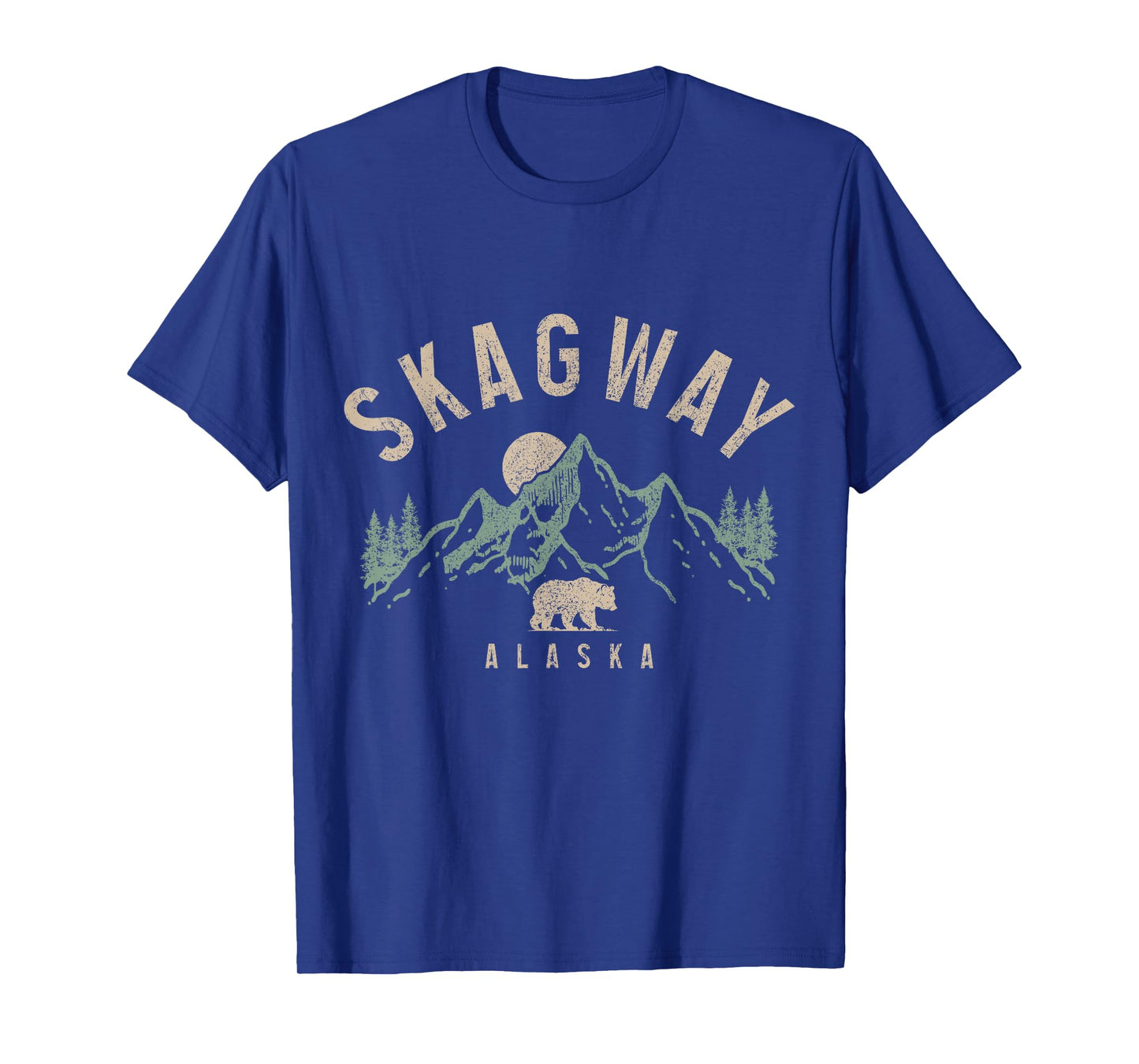 Skagway Alaska Vintage Mountains Grizzly Bear Nature Lover T-Shirt